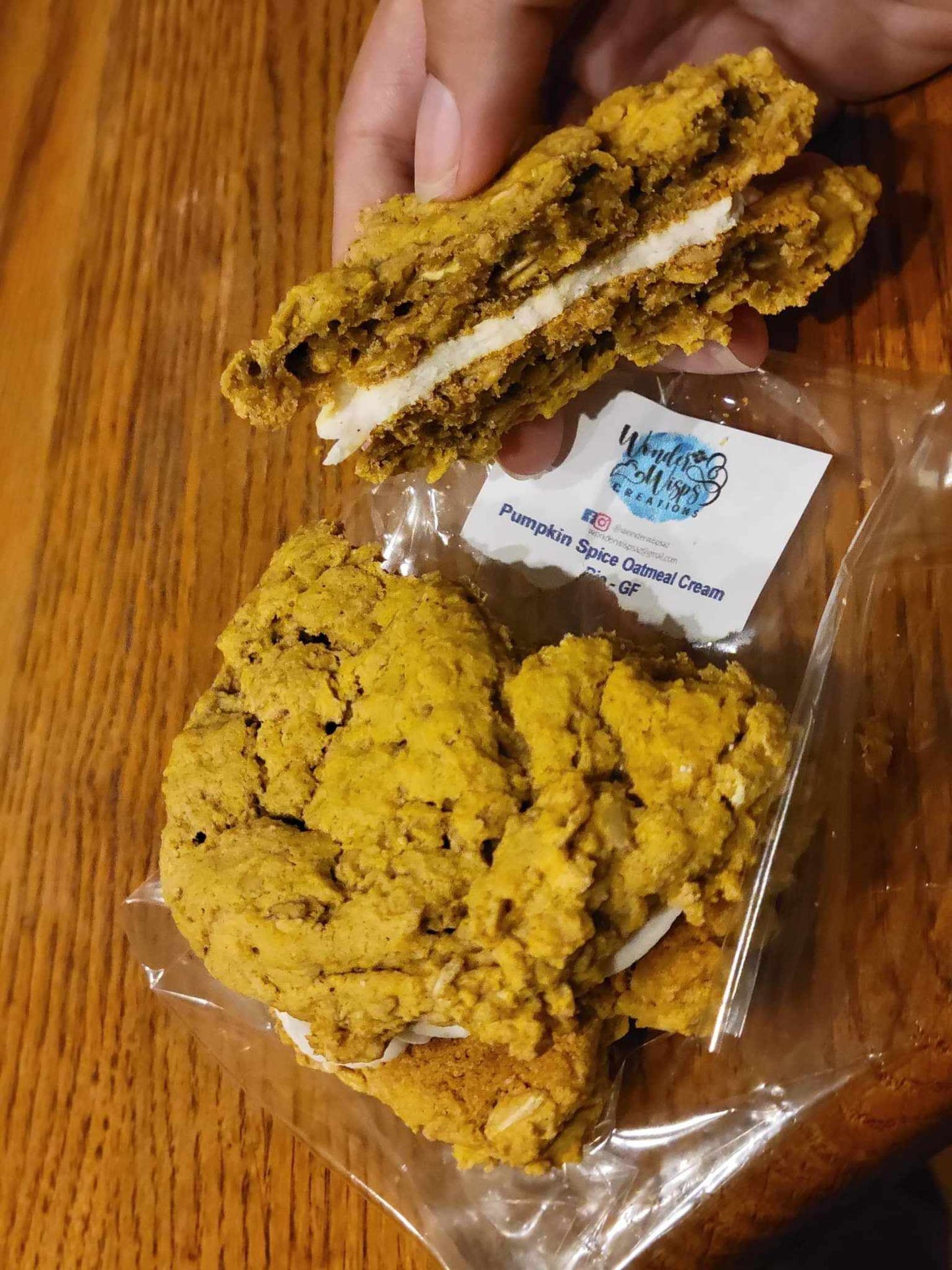 GF Vegan Oatmeal Cream pies